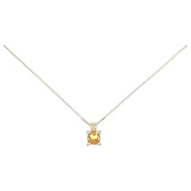 Autre Marque Collier en citrine et or jaune Au750 Doré