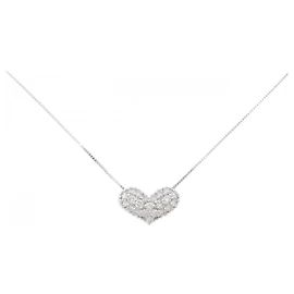 Autre Marque Colar de ouro branco 10K e diamantes Prata