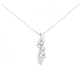 Autre Marque Au750 Diamant Halskette Silber