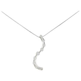 Autre Marque Diamant Halskette PT900 PT850 Silber