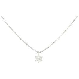 Autre Marque Pt900/Pt850 Platin Diamant Halskette Silber
