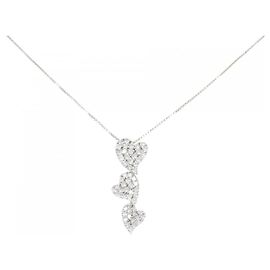 Autre Marque Collar de Corazón de Diamantes K14WG Plata