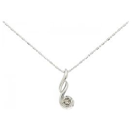 Autre Marque Colar de Diamante Pt900 Pt850 Prata