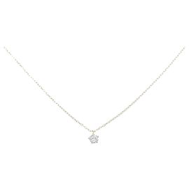 Autre Marque Colar de diamante Au750 Dourado