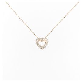 Autre Marque Collar de Corazón de Diamante Au750 Rosa