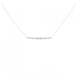Autre Marque Colar de ouro branco Au750 e diamantes Prata