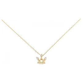 Autre Marque Colar Crown de Diamante Au750 Dourado