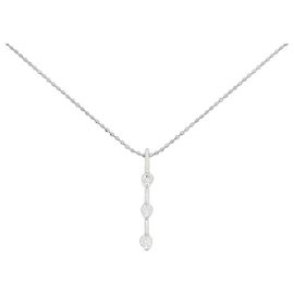 Autre Marque Colar de ouro branco Au750 e diamantes Prata