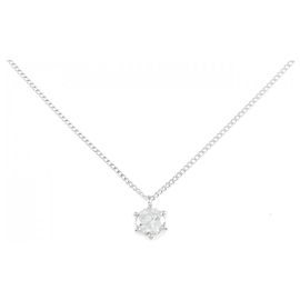 Autre Marque Colar de platina Pt900/Pt850 e diamante Prata