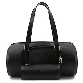 Louis Vuitton Epi Soufflot Handbag Black