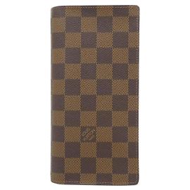 Louis Vuitton Damier Portefeuille Brazza Wallet Brown