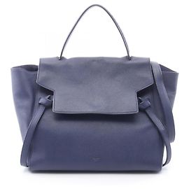 Céline Celine Belt Bag Mini - Blue Leather Handbag Blue