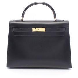 Hermès Hermes Kelly 32 Black Handbag Black