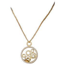Collier Chopard Happy Spirit 5 Anneaux Diamants Doré
