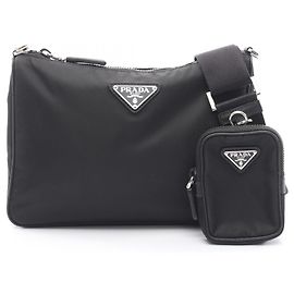 Borsa a Spalla da Viaggio in Saffiano Prada Nero