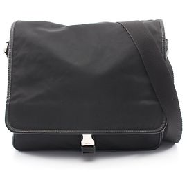 Borsa Messenger in Nylon Nero Prada Nero
