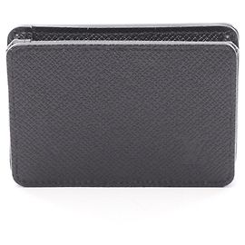 Portafoglio monete Louis Vuitton Taiga Ardoise Nero Grigio