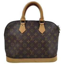 Louis Vuitton Alma Handbag Monogram Canvas PM Brown