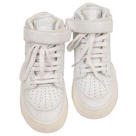 Saint Laurent Ténis Lax de couro Branco