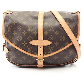 Bolsa de Ombro Louis Vuitton Saumur MM Marrom