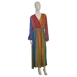 Just Cavalli Vestido Maxi Estampado Serpiente Arcoíris Multicolor