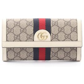 Gucci Ophidia GG Supreme Continental Wallet White Beige