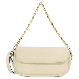 Bolsa de ombro com corrente e carteira Louis Vuitton Monogram Empreinte Bege