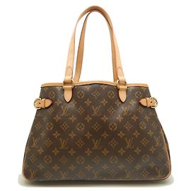 Sac cabas horizontal Louis Vuitton Monogram Batignolles Marron