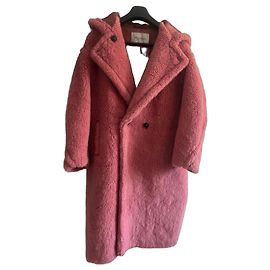 Abrigo de piel sintética rosa Max Mara Rosa