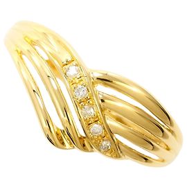 Autre Marque 18K Gelbgold-Ring mit Diamant Golden