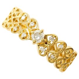 Autre Marque 18K Gelbgold-Ring mit Diamant Golden