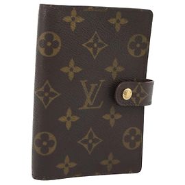 LOUIS VUITTON Monogram Agenda PM Day Planner Cover R20005 LV Auth BA13235 Monogram