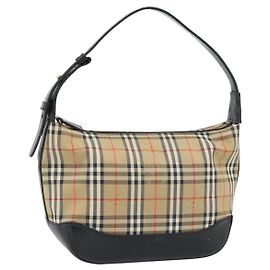 Borsa a tracolla BURBERRY Nova Check in tela beige e oro Auth 182559 Beige D'oro