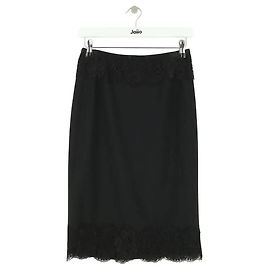 Dolce & Gabbana Schwarzer Wollrock Schwarz