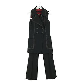 Conjunto Barbara Bui de Blazer Sem Mangas e Calças Largas Preto Preto