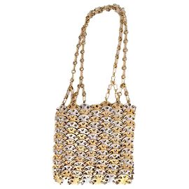 Paco Rabanne Sac porté épaule doré Doré