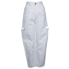 Maison Martin Margiela, jeans slash en blanco Blanco