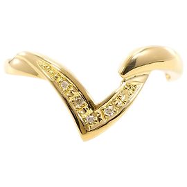 Autre Marque 18K Gelbgold-Ring mit Diamant Golden