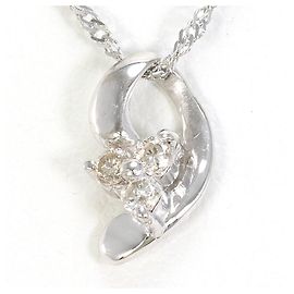 Autre Marque Collier en or blanc 18K avec diamant Doré
