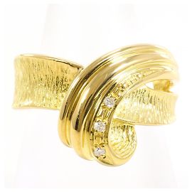 Autre Marque 18K Gelbgold-Ring mit Diamant Golden