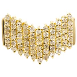 Autre Marque 18K Gelbgold-Ring mit Diamant Golden