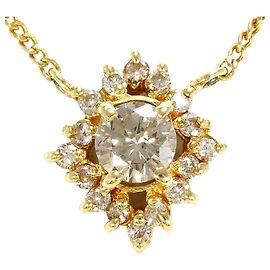 Autre Marque Collier en or jaune 18K avec diamant Doré