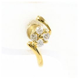 Autre Marque 18K Yellow Gold Diamond Stud Earring Golden
