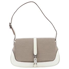 Bolsa de ombro de couro Gucci Jackie 001 3824 Bege