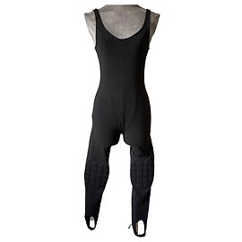 Jean Paul Gaultier Junior Black Quilted Knee Pad Jumpsuit Black
