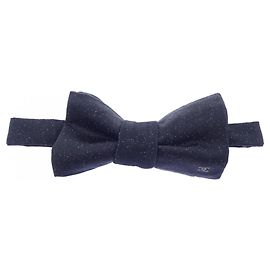 Gravata borboleta de seda preta Chanel Preto