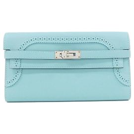 Hermès Cartera larga Hermes Kelly Gillies Azul
