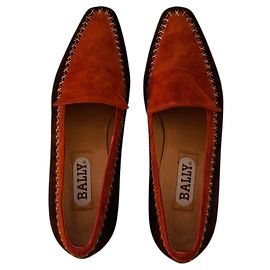 Mocassins Bally en daim marron et orange Marron