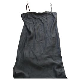Hermès Seidenkleid Anthrazitgrau