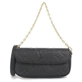 Carteira com corrente Louis Vuitton Monogram Empreinte Ivy M82154 Bolsa de ombro Preto